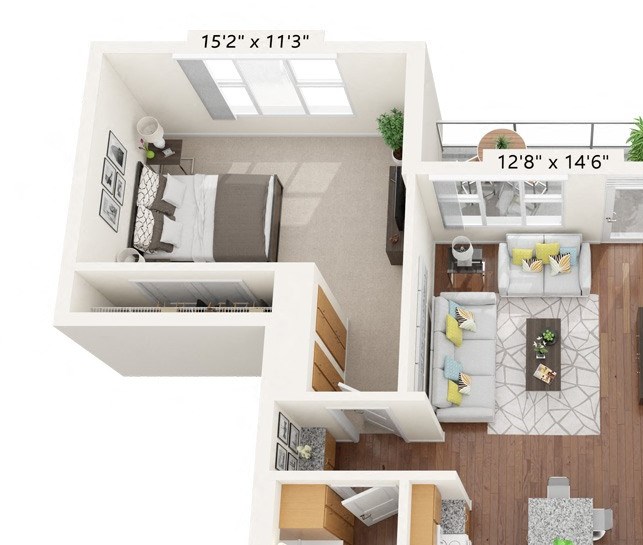Brighton Oaks_2 Bedroom Floor Plan_2F